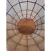 Vintage Capiz Shell Lamp Shade Scalloped Rim Goldtone Welded Metal