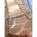 Vintage Capiz Shell Lamp Shade Scalloped Rim Goldtone Welded Metal