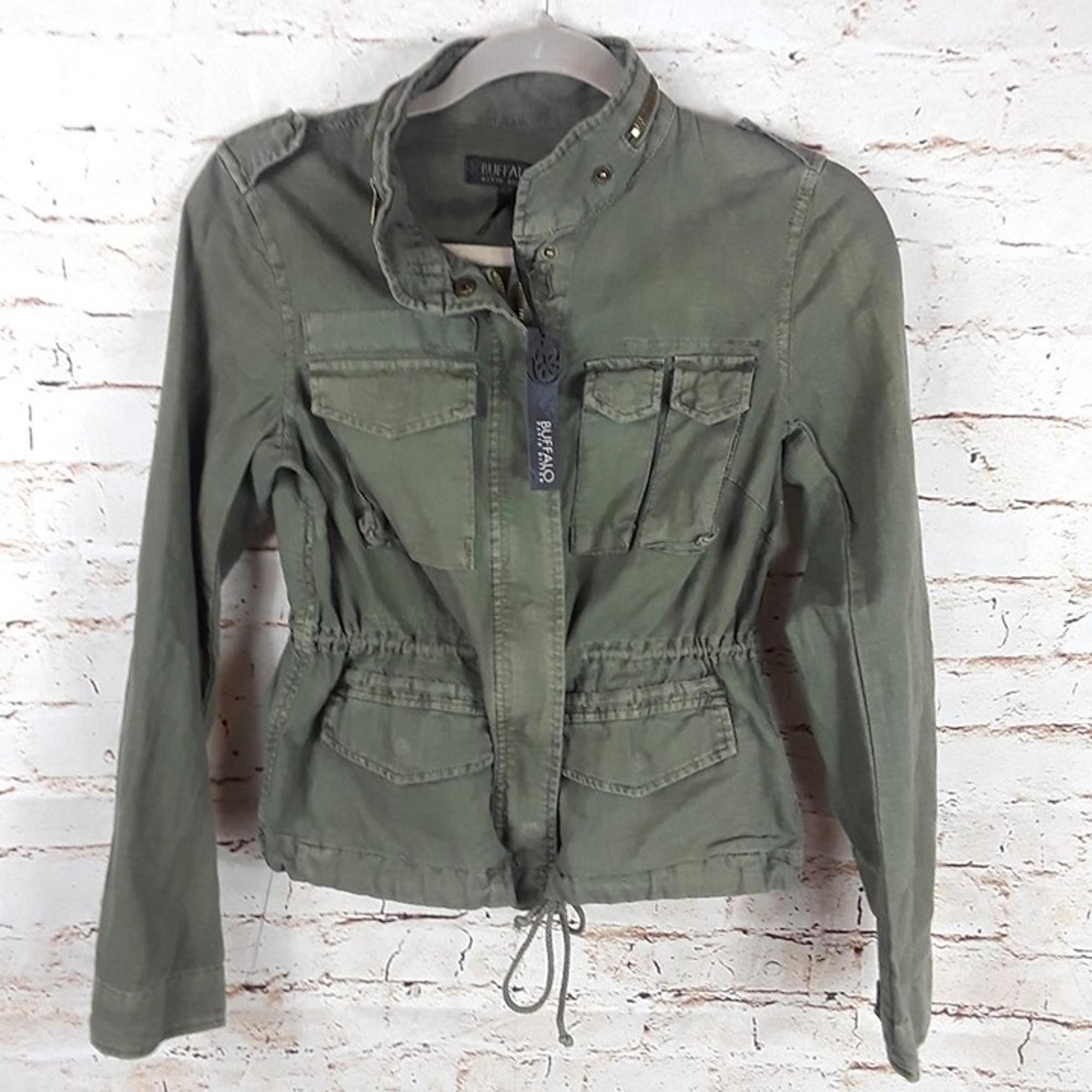 Buffalo David Bitton Army Green Military Coat Jacket New With Tags Great Gift XS