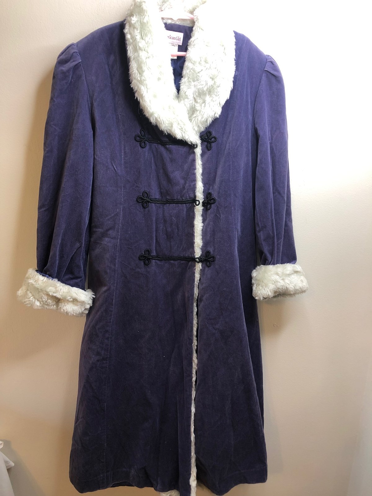 blue american girl trench coat