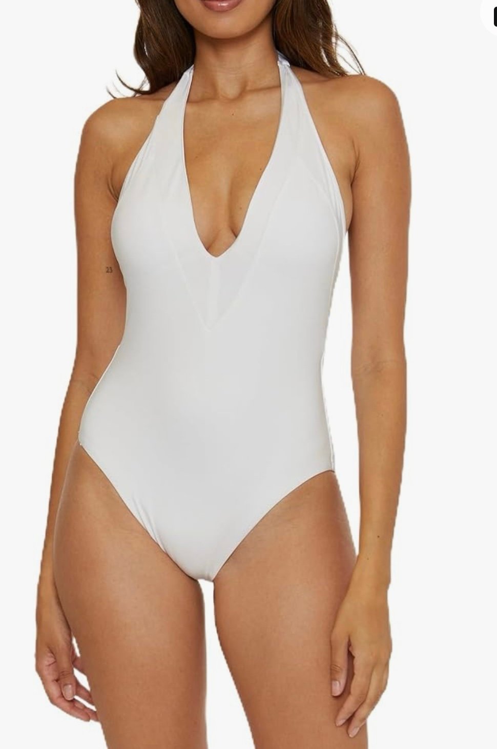 TRINA TURK WOMEN'S MONACO WRAP FRONT PLUNGE ONE PIECE SWIMSUIT White Size 10