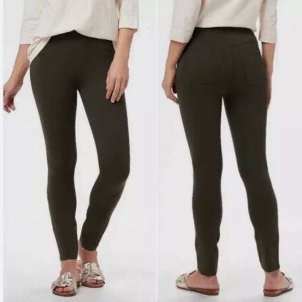 Spanx The Perfect Ankle Olive Green Pull-On Pants Sz XL Stretch Slimming