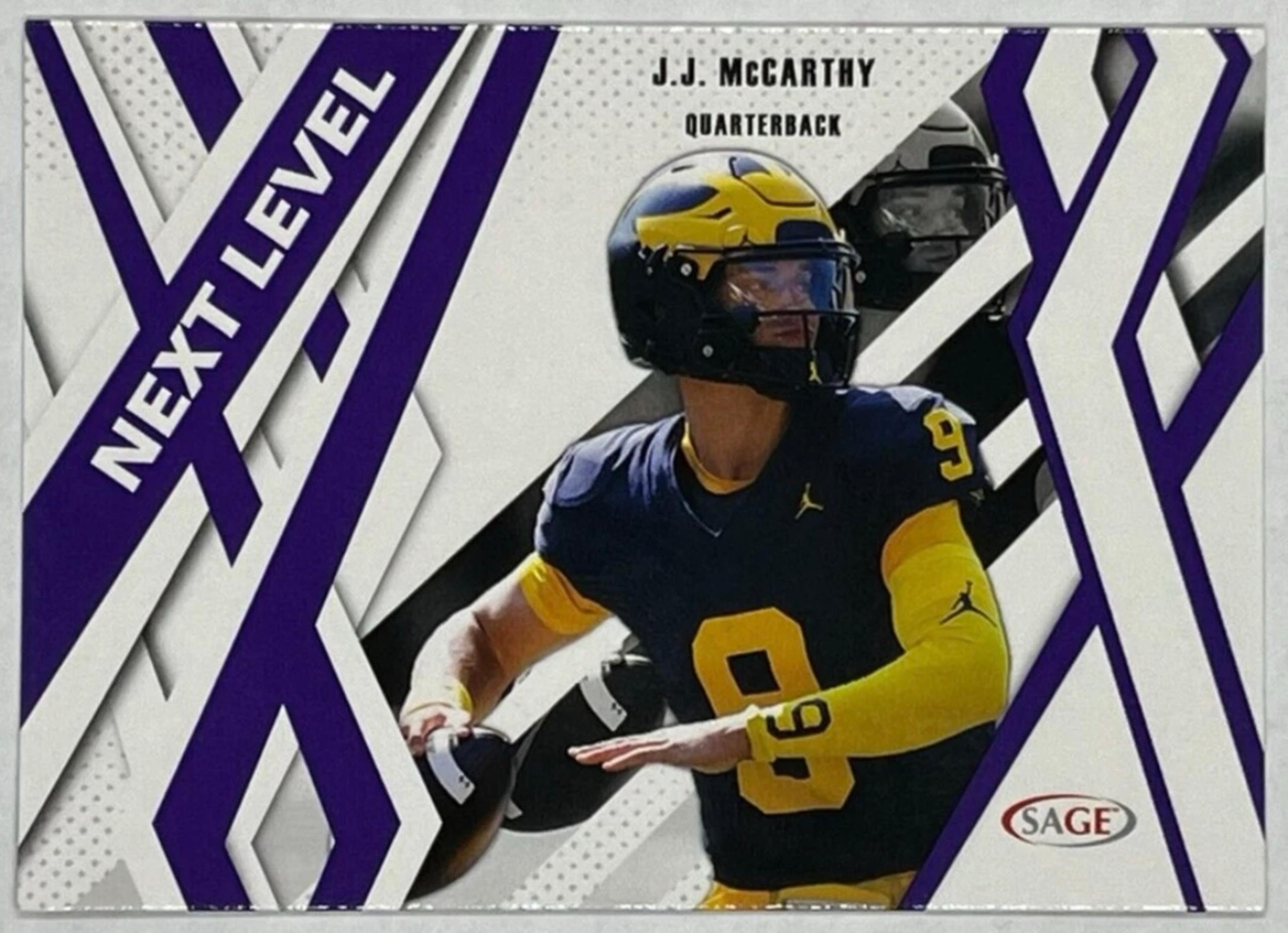 2024 Sage J. J. McCARTHY - Next Level Purple Parallel #80