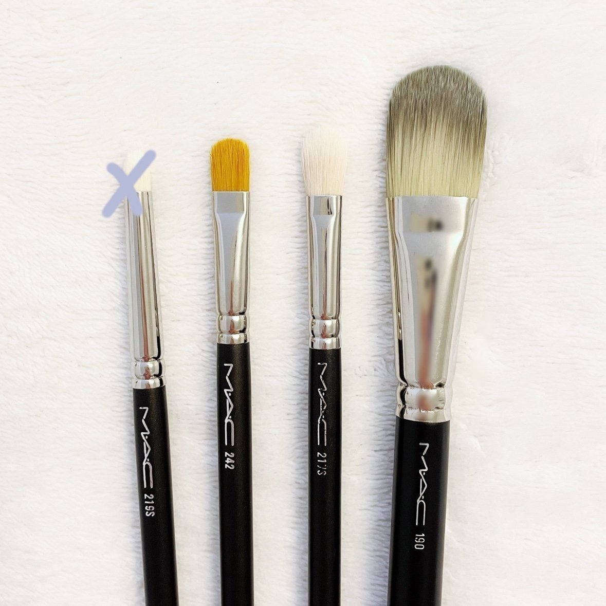 MAC Cosmetics Pro MUA Eyeshadow Foundation Makeup Brush Set #219S/242/217S/190