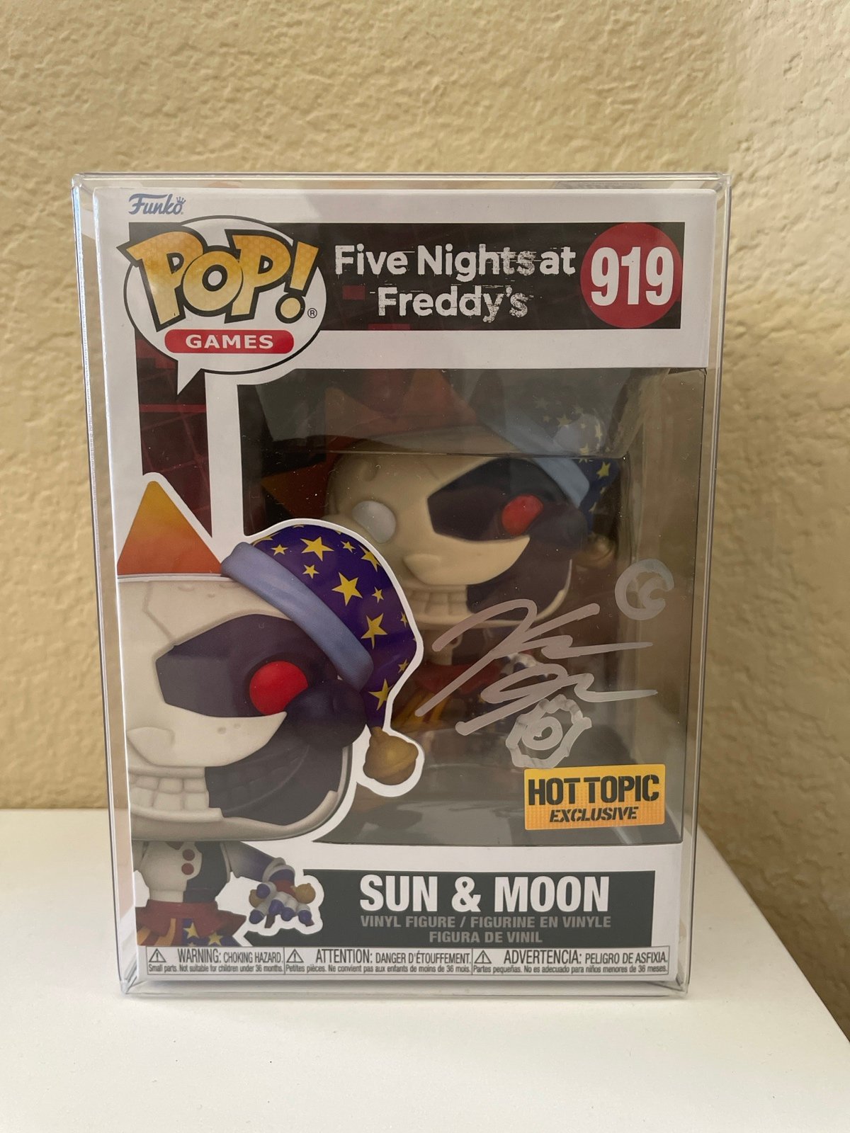 FNAF Sun and Moon Funko 919 Signed by Kellen Goff