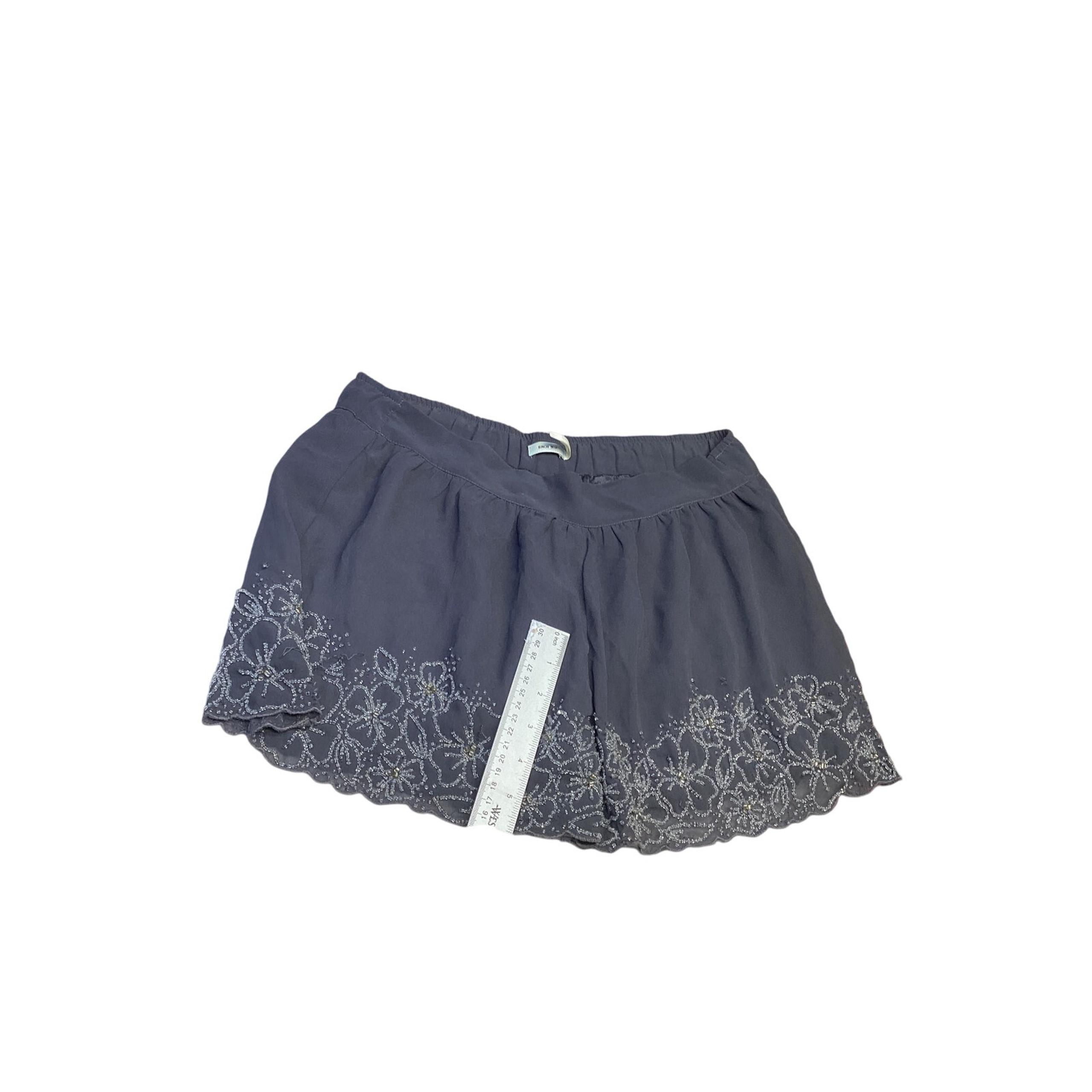 Women's Charcoal Gray Beaded Dressy Shorts Size XS - Kimchi Blue