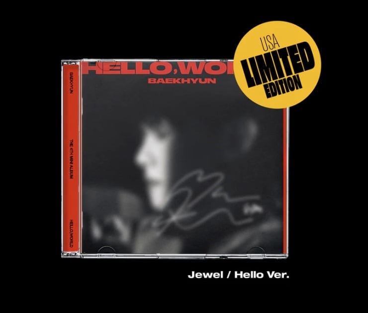 ベッキョンBaekhyun Hello World 直筆サイン アメリカ限定 BAEKHYUN EXO Hello, World 4th Mini Album World Ver. SIGNED