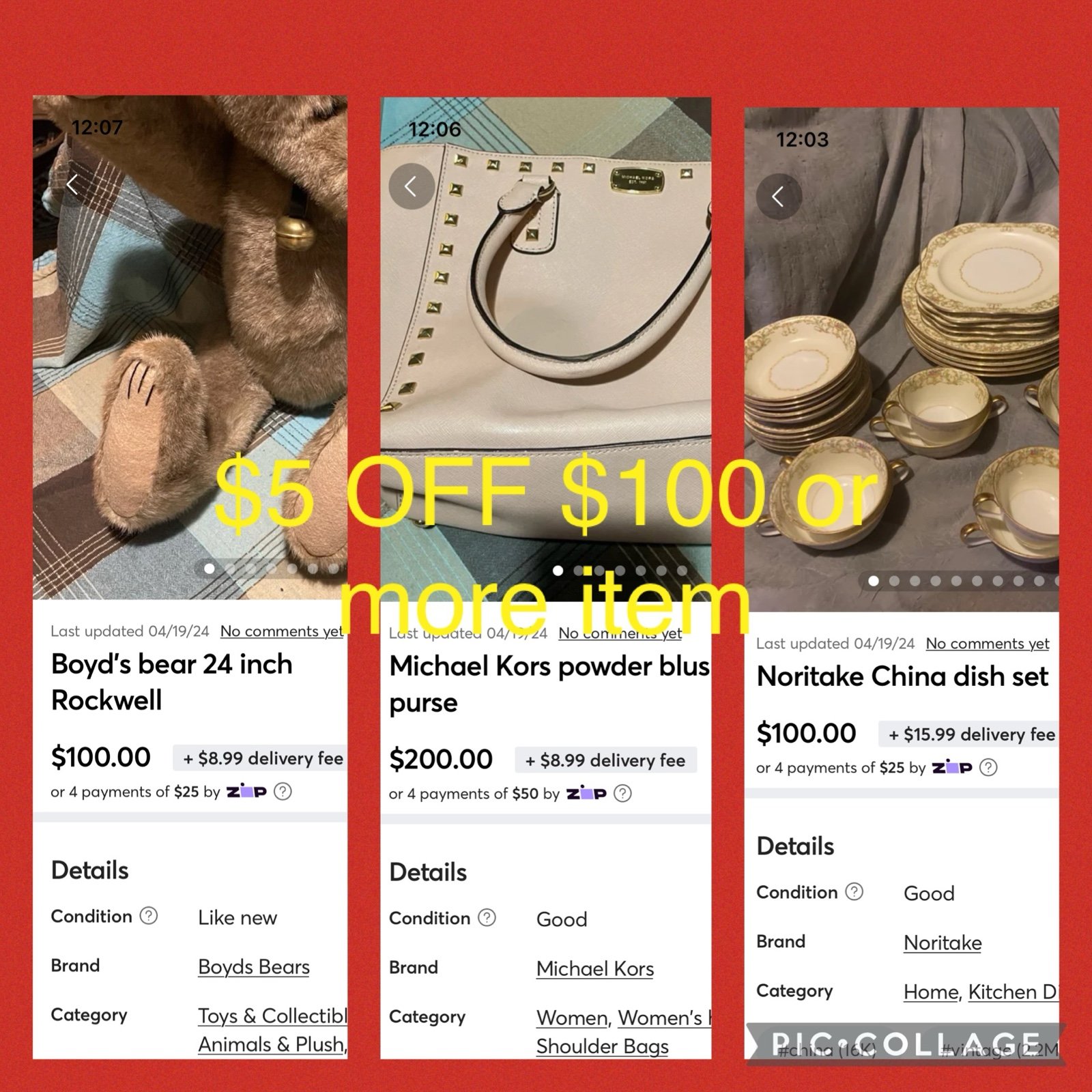 5 OFF Item 100 or more