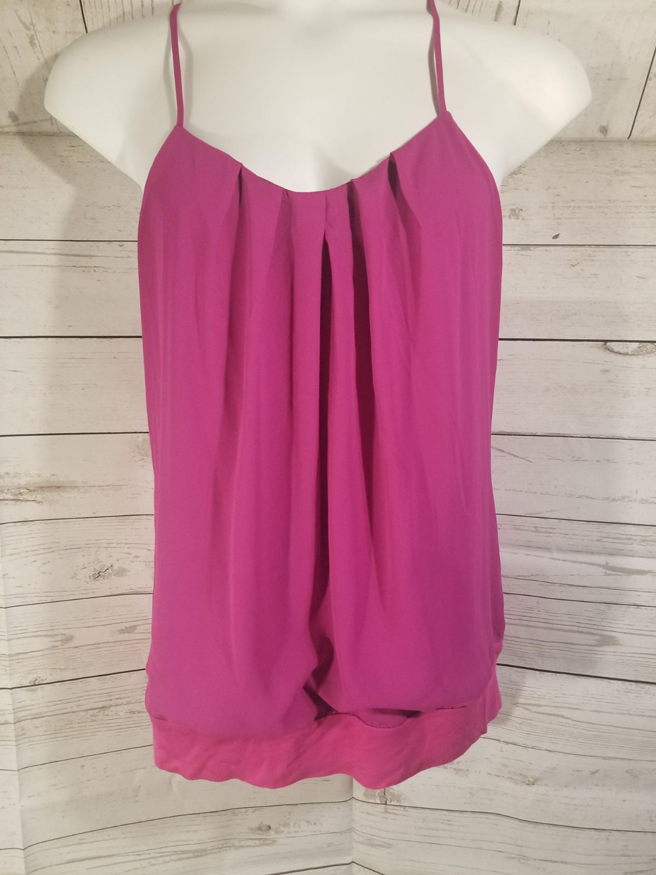 NWT Express Hot Pink Chiffon Tank Top
