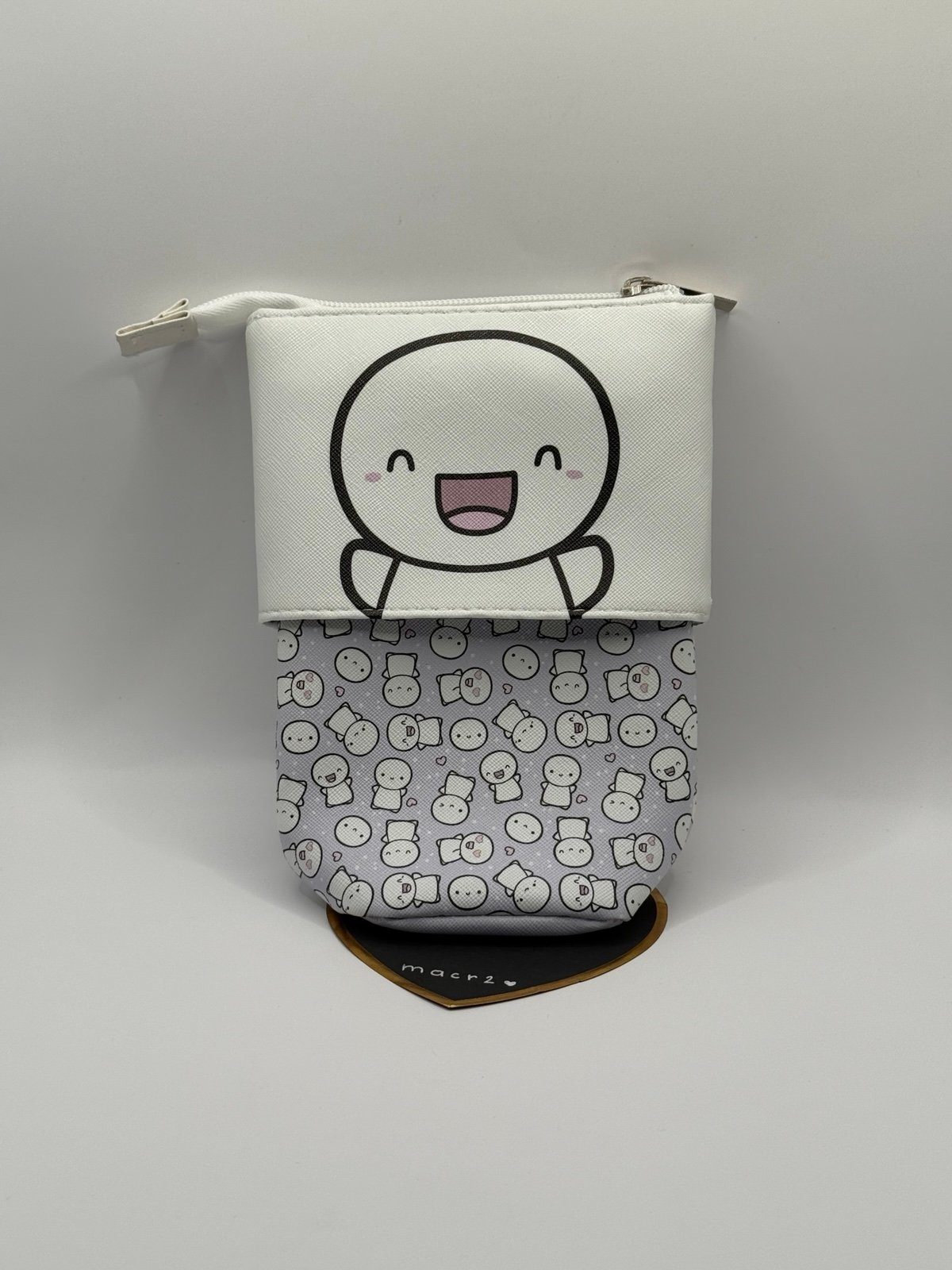 TCMC standing pouch pen case pencil purple emoti thecoffeemonsterzco