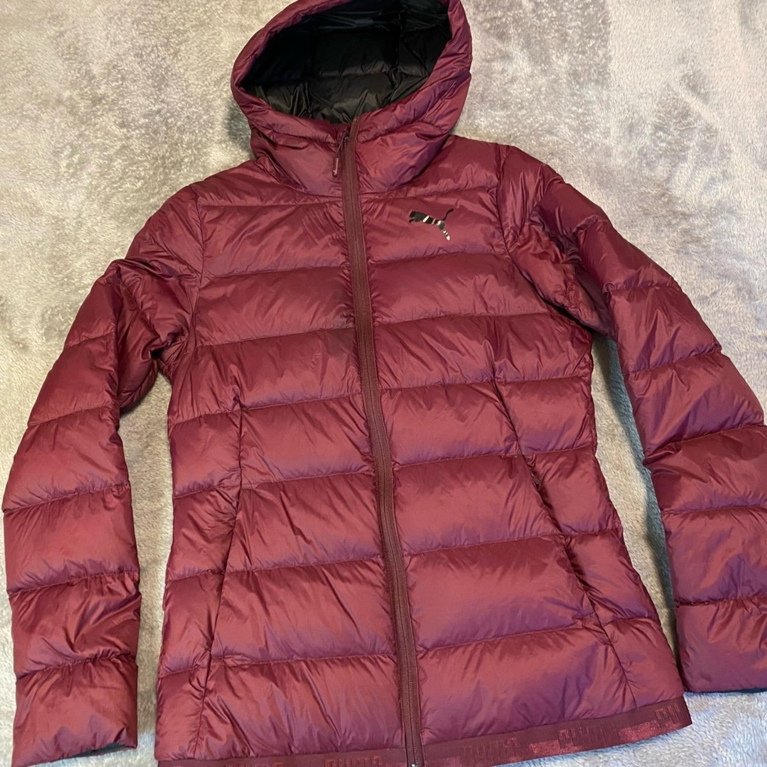 Jacket Puffer Women S/P PWRWarm Hooded Zip Burgundy - PUMA
