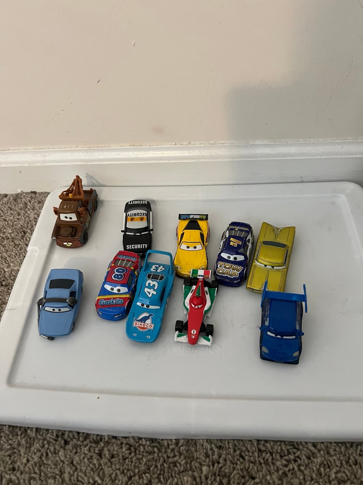 Lot of 10 disney toy Cars