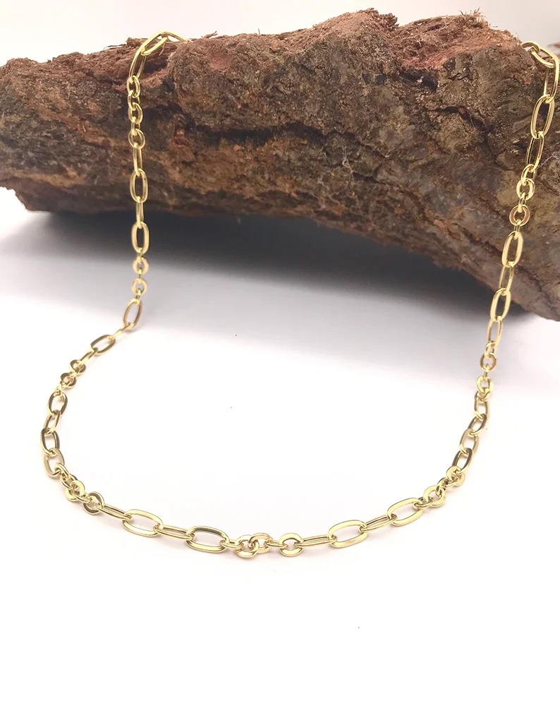 18K Yellow Gold Necklace - Women's Gold Necklace - Dainty Gold Necklace