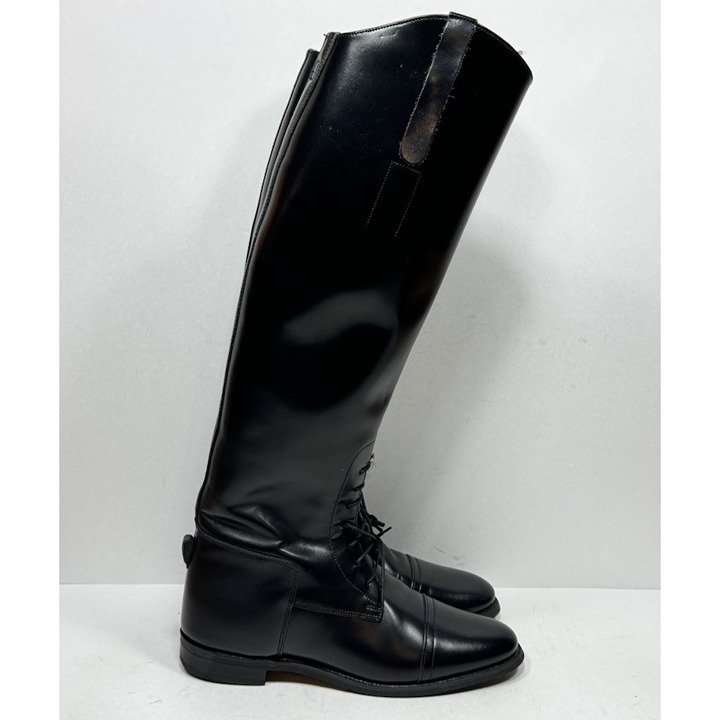 Vtg Marlborough Equestrian Riding Boots Womens 9.5 Black Leather Made in England