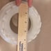 Milk Glass Hurricane Lampshades Double Gold Band with Fluted Tops Set of 2