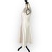 Kate Spade One Shoulder Midi Dress Women's 8 Cream Twill A-Line Zip Closure RTR
