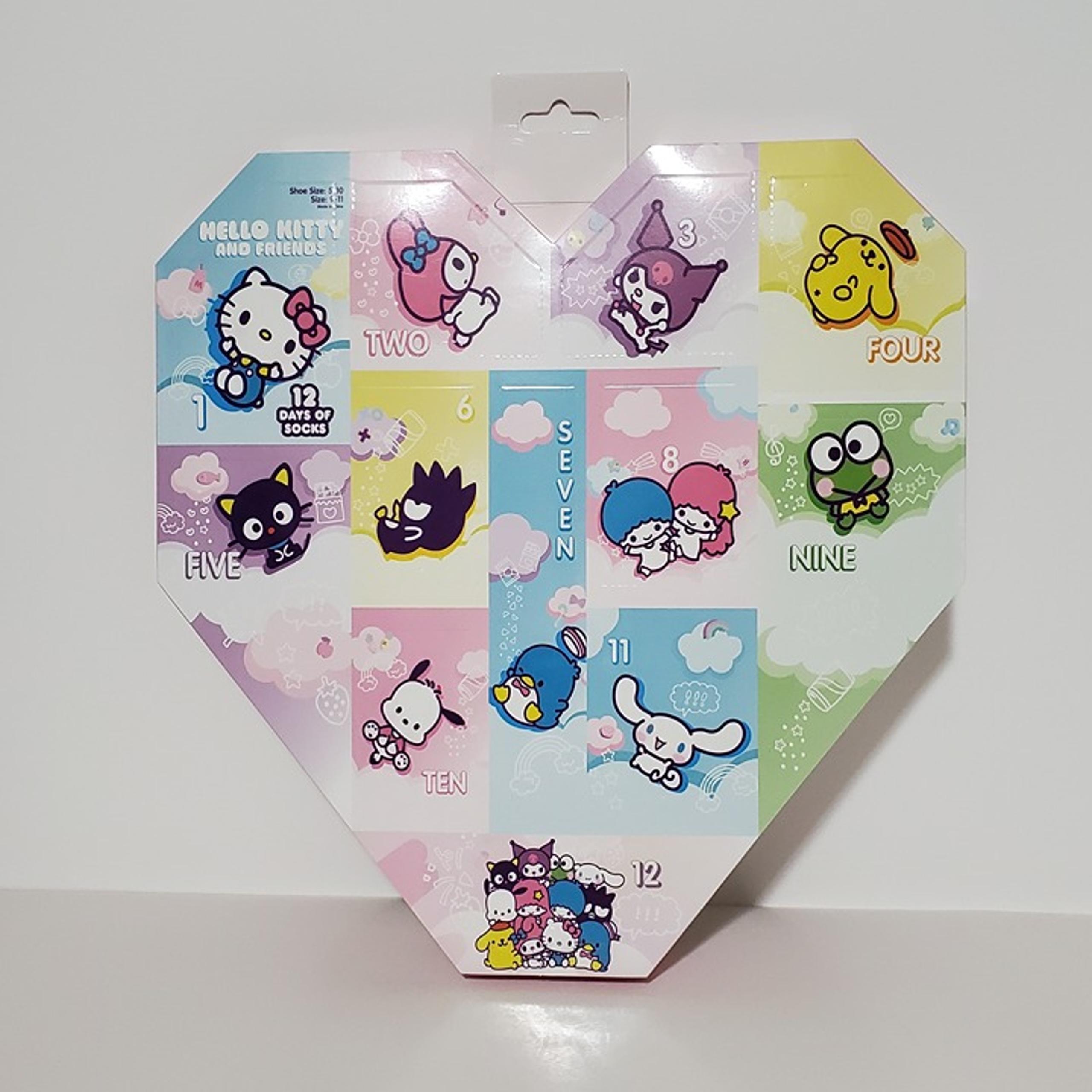 Sanrio Hello Kitty Advent Calendar Sock Set My Melody Kuromi Keroppi Cinnamoroll
