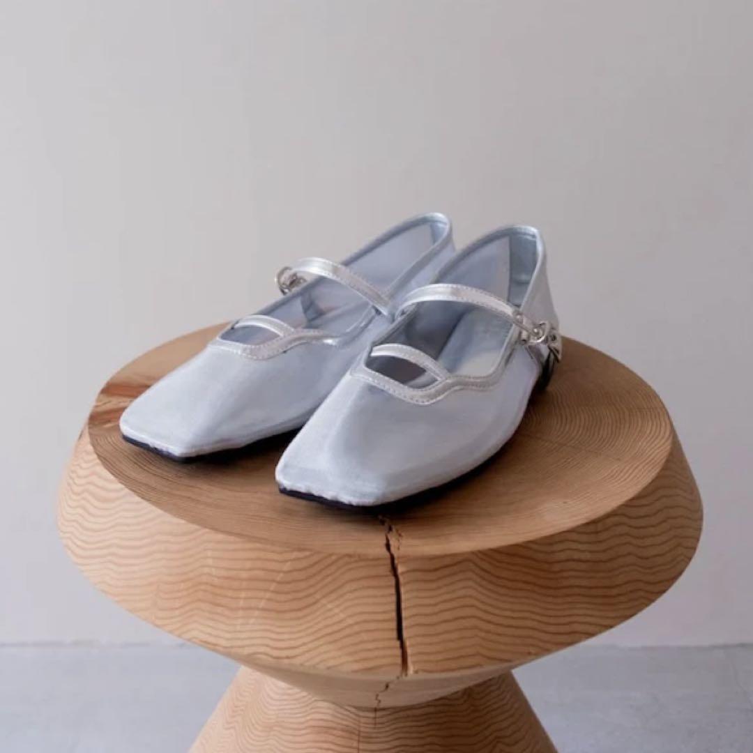 【信頼】 MARTE size S Silver Shoes Strap Sheer sahara 靴