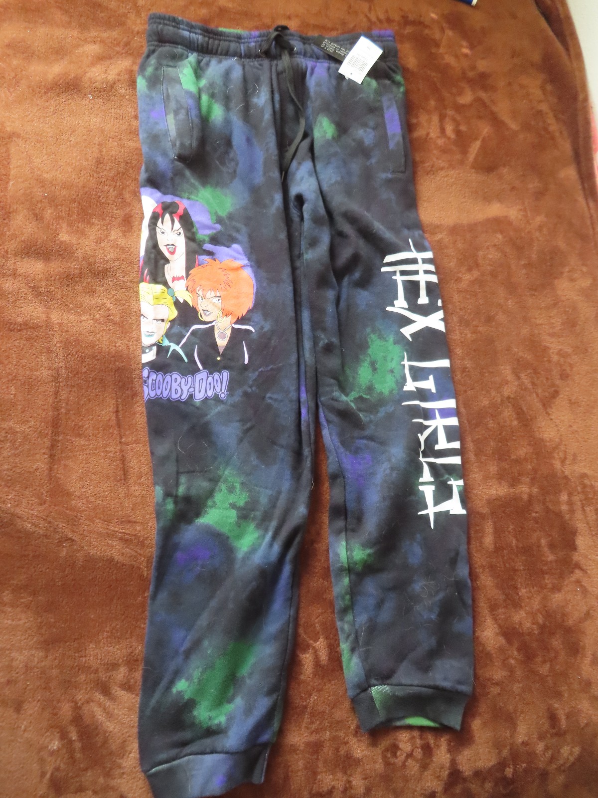Scooby Doo Hot Topic Sweatpants Cartoon TV Movie Goth Tie Dye Retro Rare Small