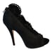 Jean Michel Cazabat Women's Heels Sz 6.5 Odessa Peep Toe Suede Shoe 36.5 EUR NEW