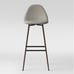 Copley Upholstered Barstool with Faux Leather Light Gray - Project 62