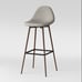Copley Upholstered Barstool with Faux Leather Light Gray - Project 62