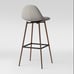 Copley Upholstered Barstool with Faux Leather Light Gray - Project 62