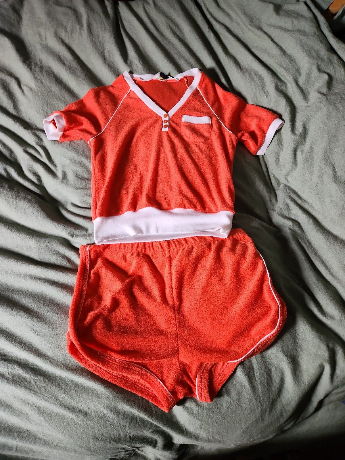 Vintage Terry cloth track suit set from Singapore
