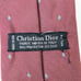 70s Vintage Christian Dior Burgundy Silk Blend USA Made Geometric Neck Tie 3x55
