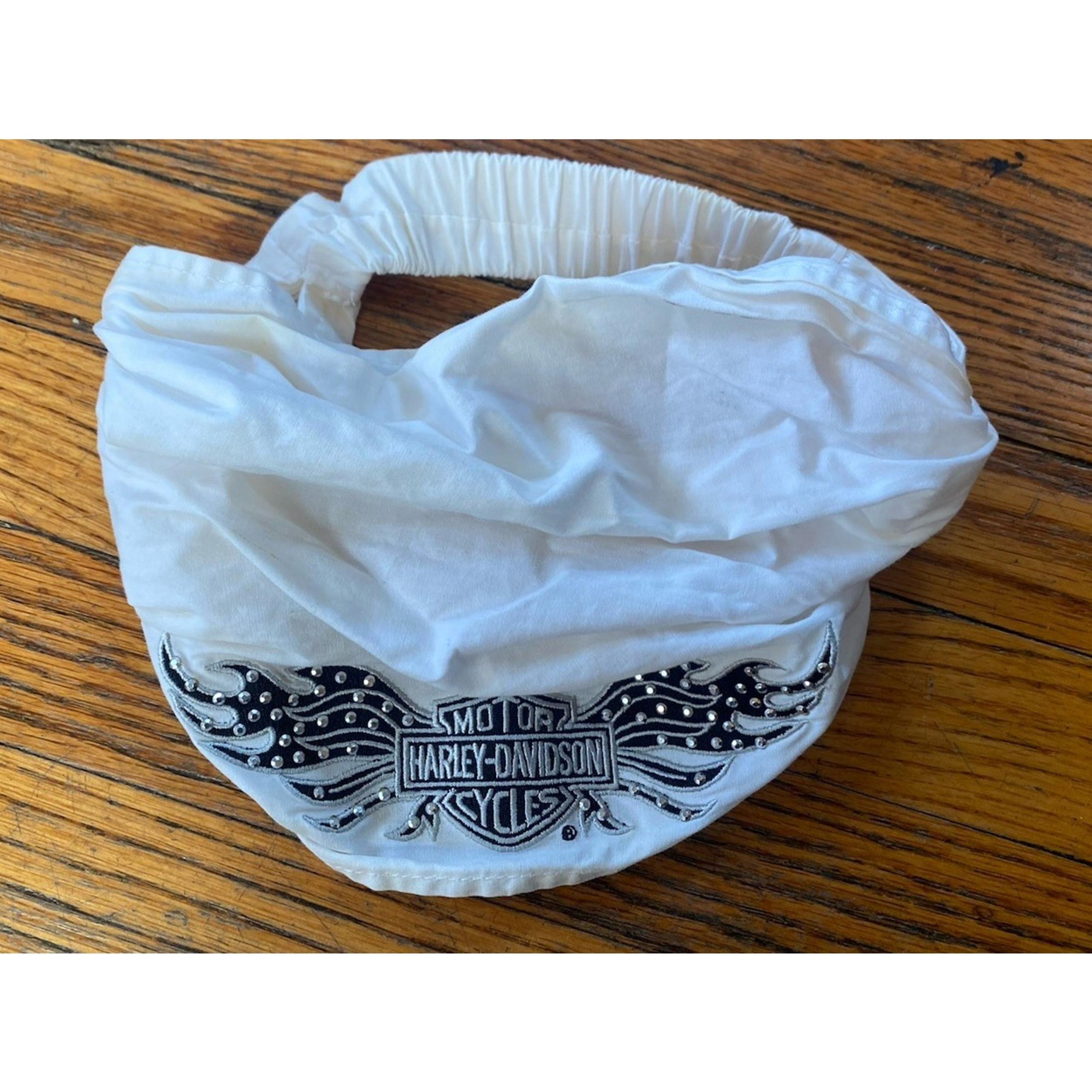 Harley Davidson Bandana Cap Hat Women’s Men’s White Black