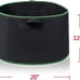 5 Pack 15 Gallon Grow Bags heavy Duty Container Non-woven Fabric Plant Pot