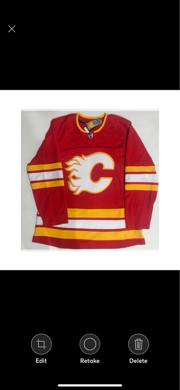 Calgary Flames Aeroready Adidas Red 2020/21 Home Authentic Jersey Men's Size 44