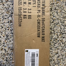 BNIB 59 x 47 hard plastic chair mat