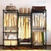 Wire Garment Rack Heavy Duty Clothes Rack with Hanging Rod Closet Organizer