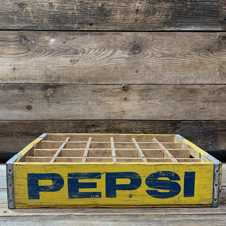 1970s-80s Pepsi-Cola, Pepsi Wood Bottle Crate, Lincoln Nebraska