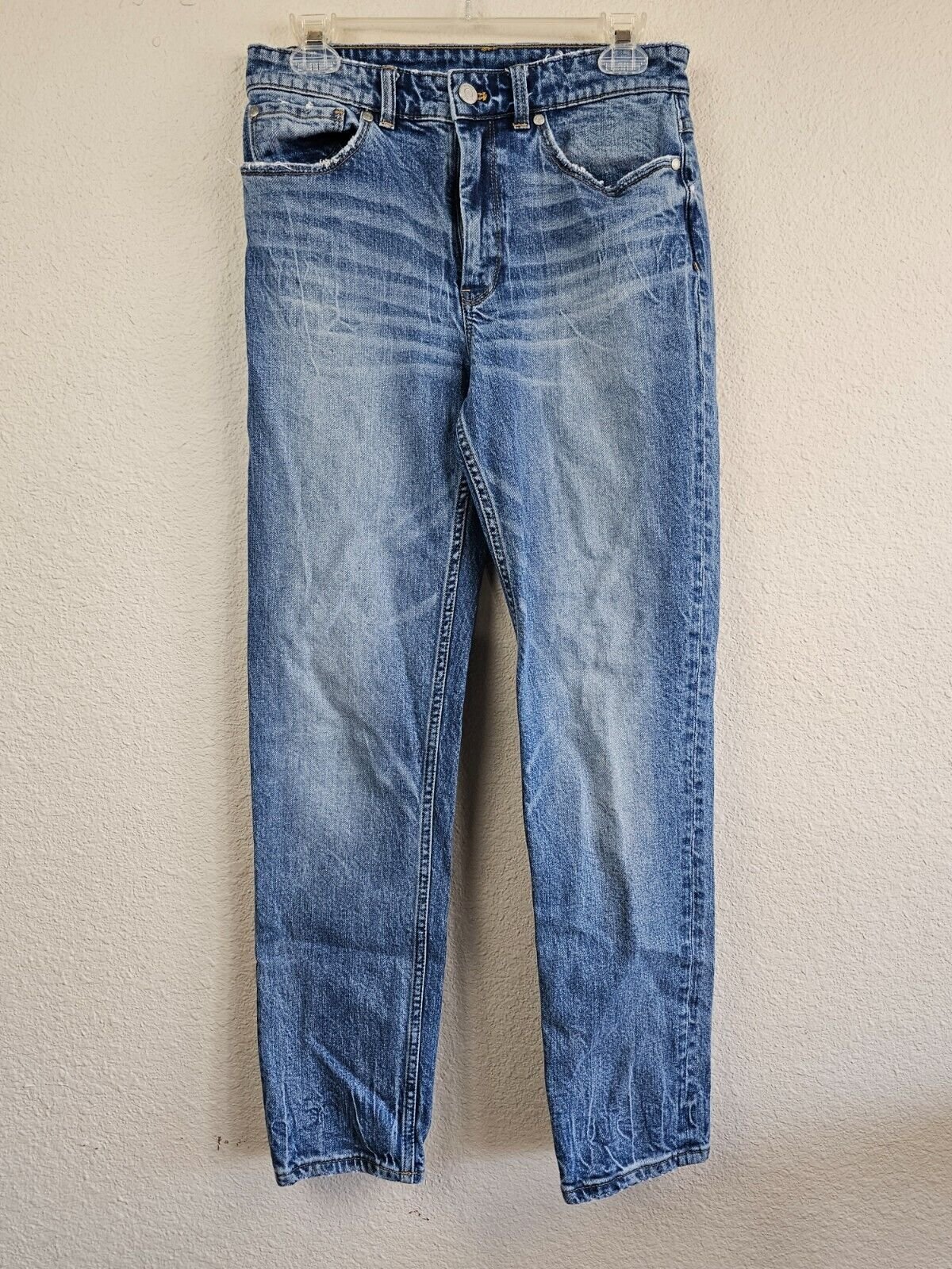 LA VIE REBECCA TAYLOR High Rise Medium Wash INES Tapered Leg Jeans Size 28
