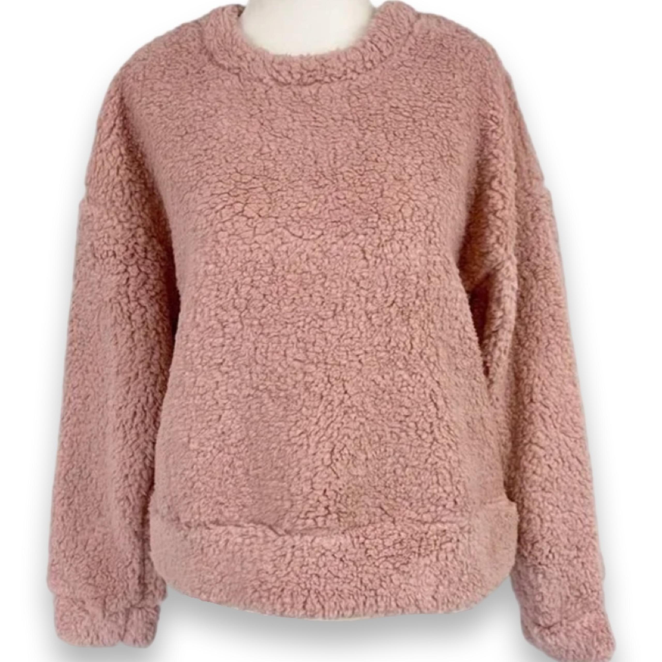 Thread & Supply Sherpa Sweatshirt Crewneck Pullover Sweater Wubby Blush M