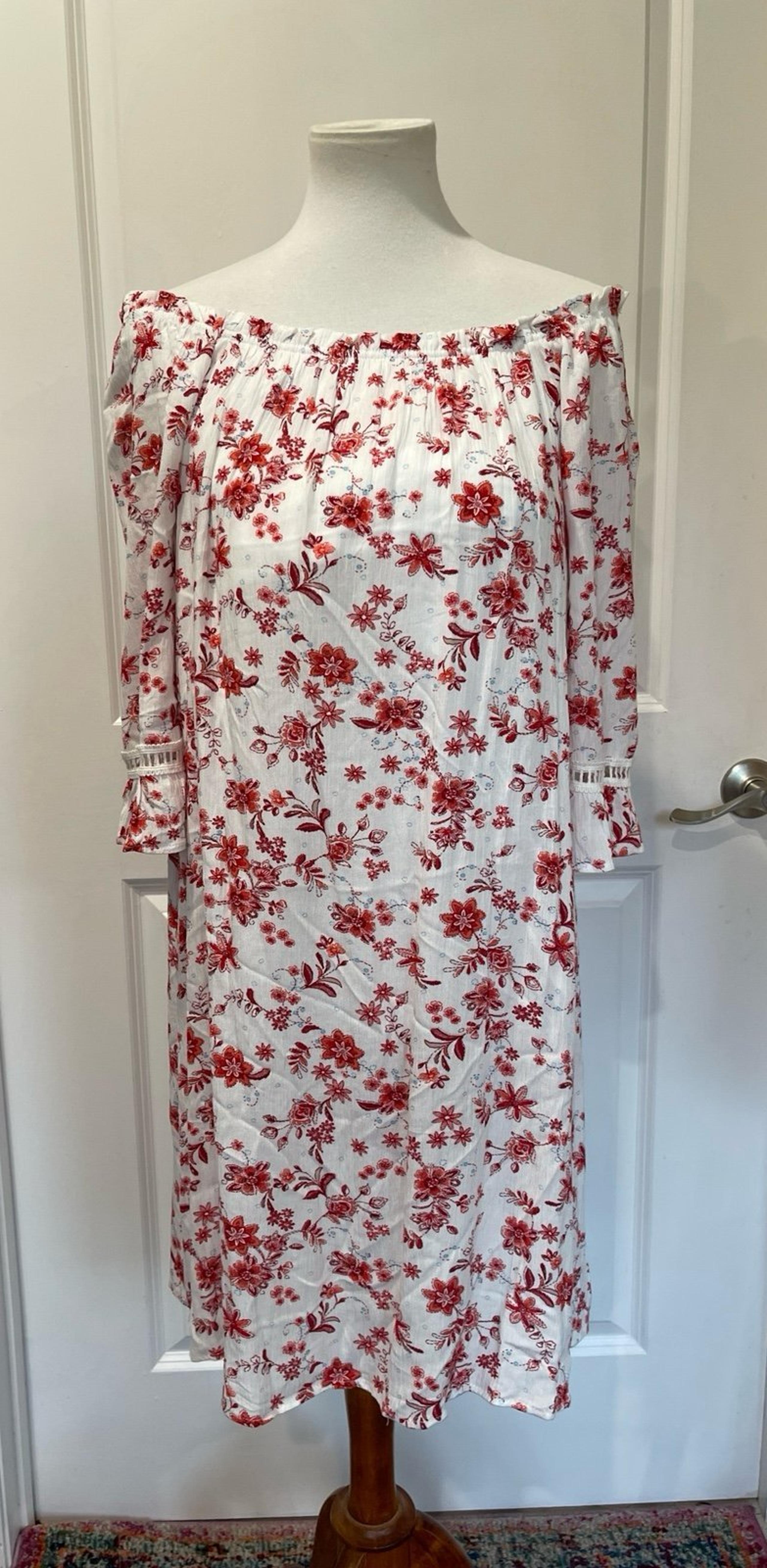 Anthropologie Naif floral print off the shoulder dress