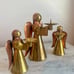 Vintage Brass and Copper Angel Candle Holders