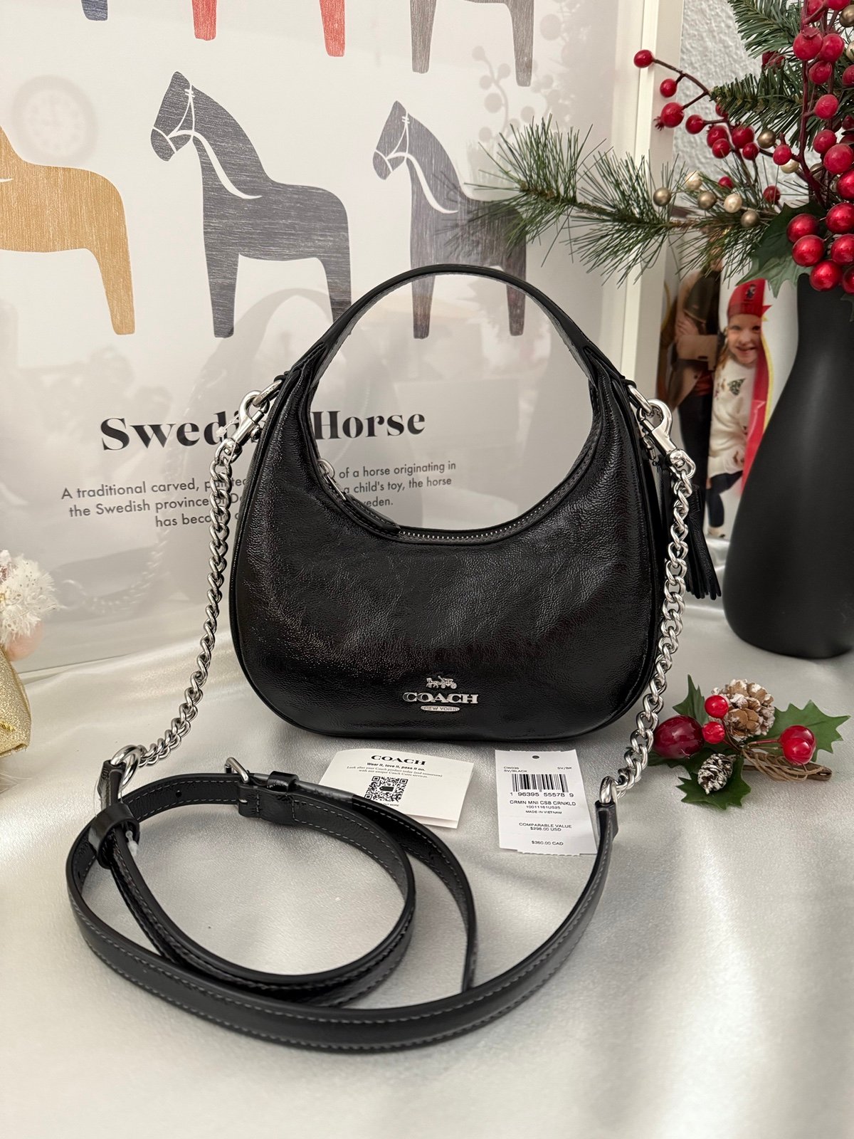 Coach Mini Carmen leather purse Crossbody Bag CW036