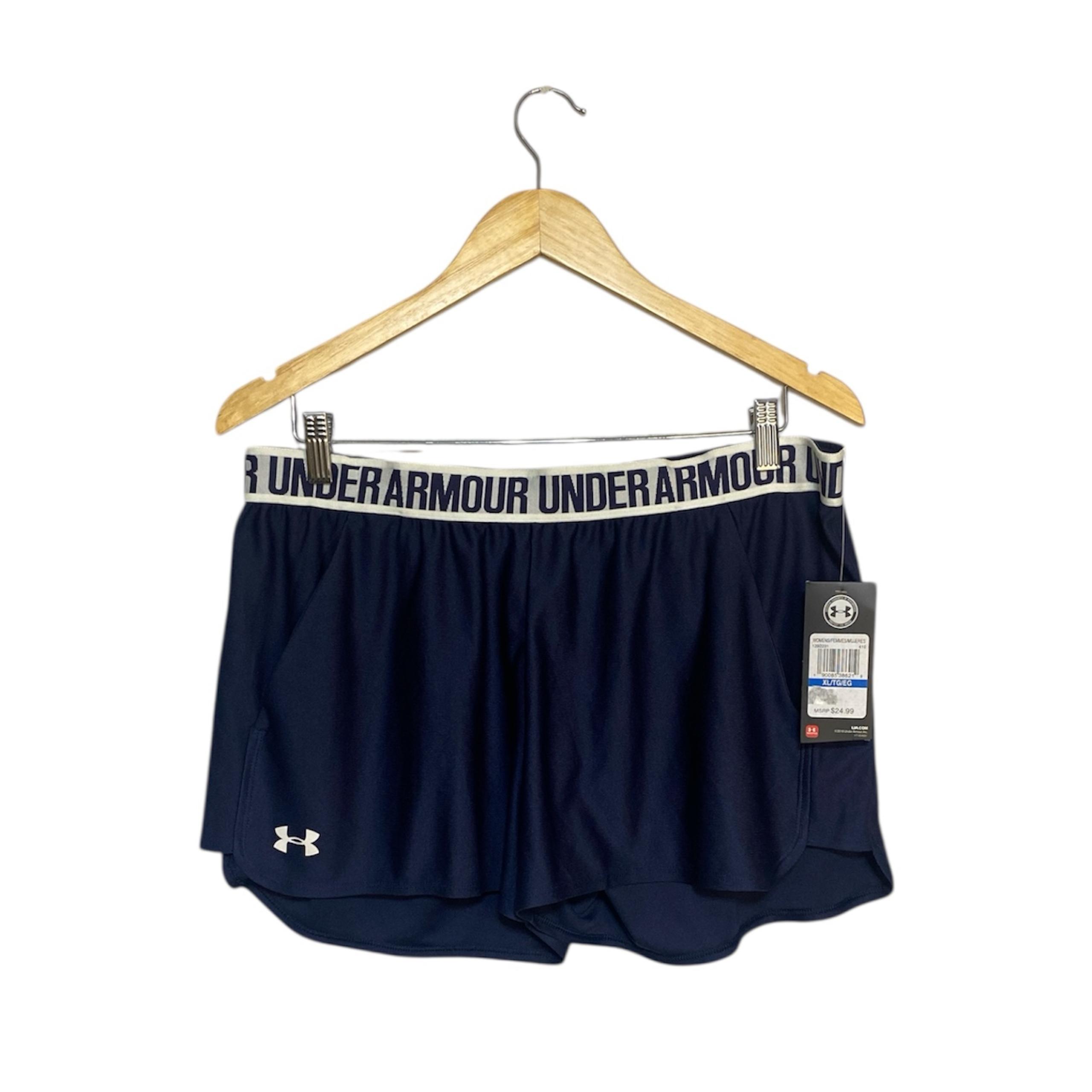 Under Armour Women’s Heat Gear Loose Athletic Shorts Blue Size XL NWT