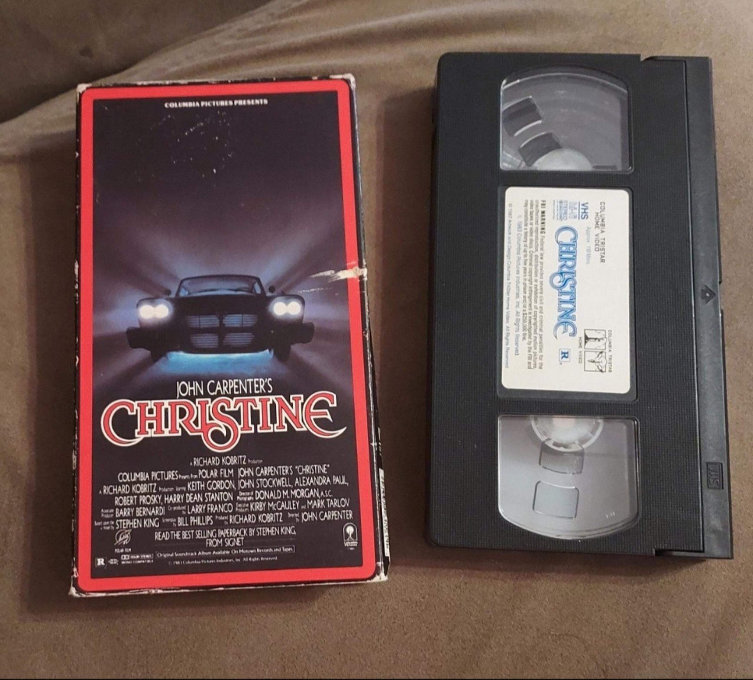 Christine VHS Horror John Carpenter Stephen King 1991