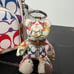 NWT COACH Mini Court Backpack & Bear Charm Rainbow Print