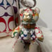 NWT COACH Mini Court Backpack & Bear Charm Rainbow Print