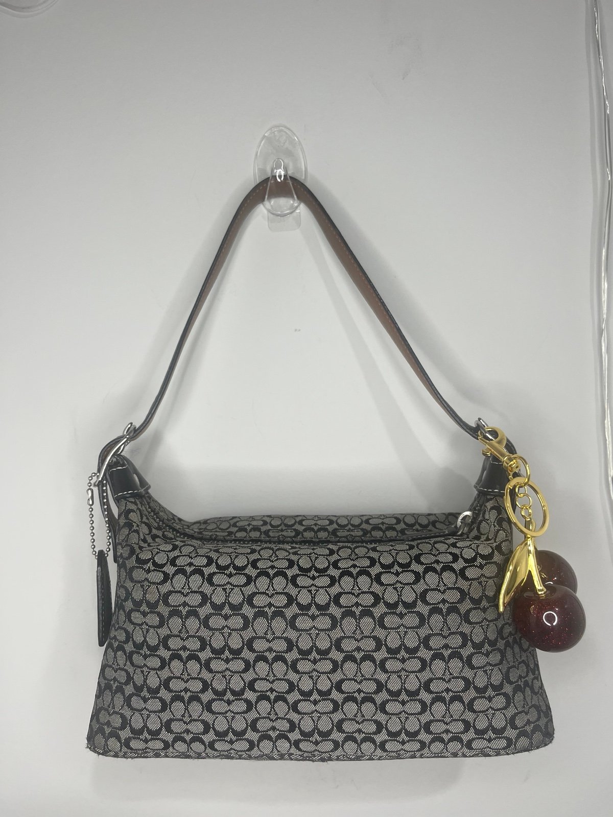 Vintage Coach Original Signature Black Grey demi