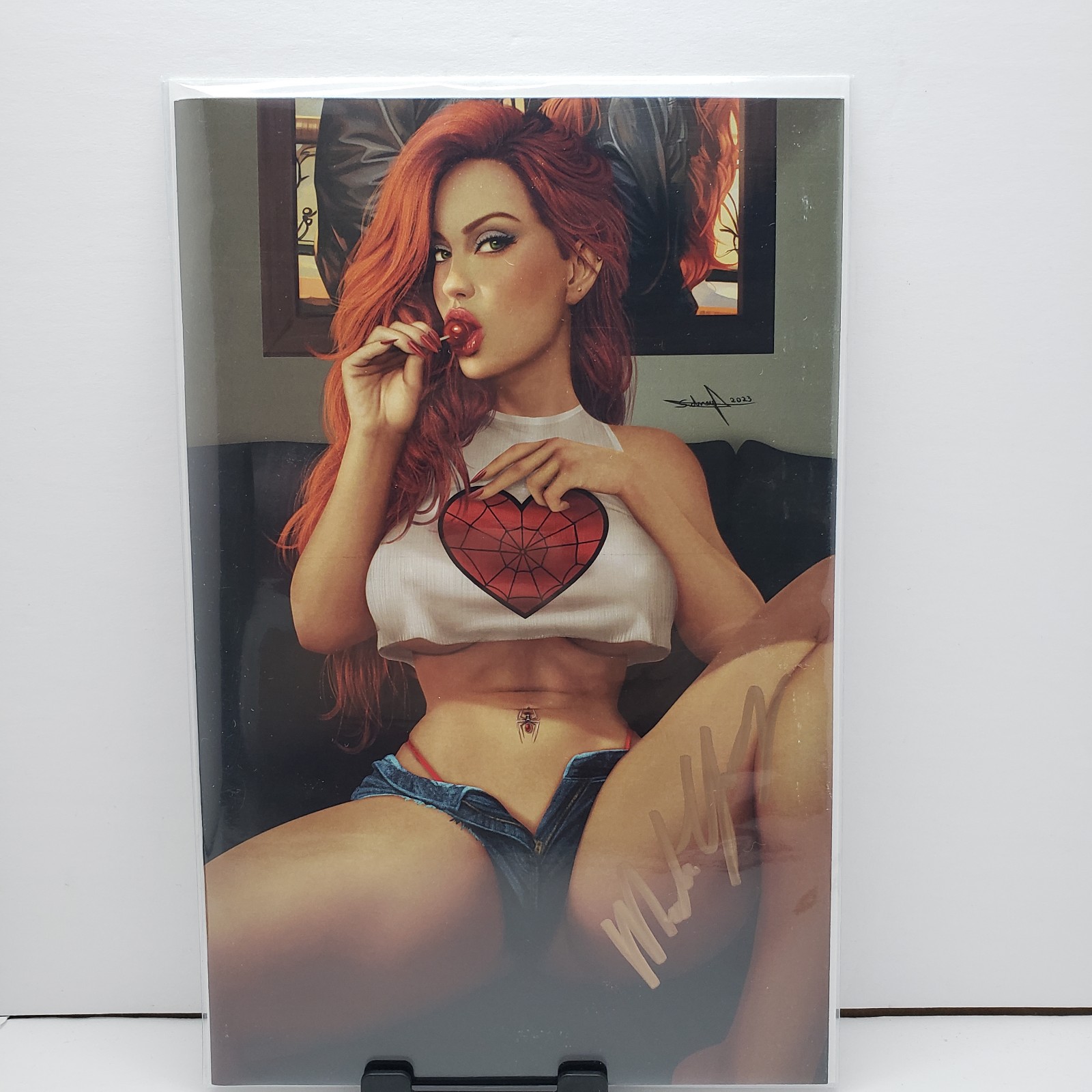 M House Comics- Peyton Blue- Sexy Redhead MJ Virgin Signed Cover
