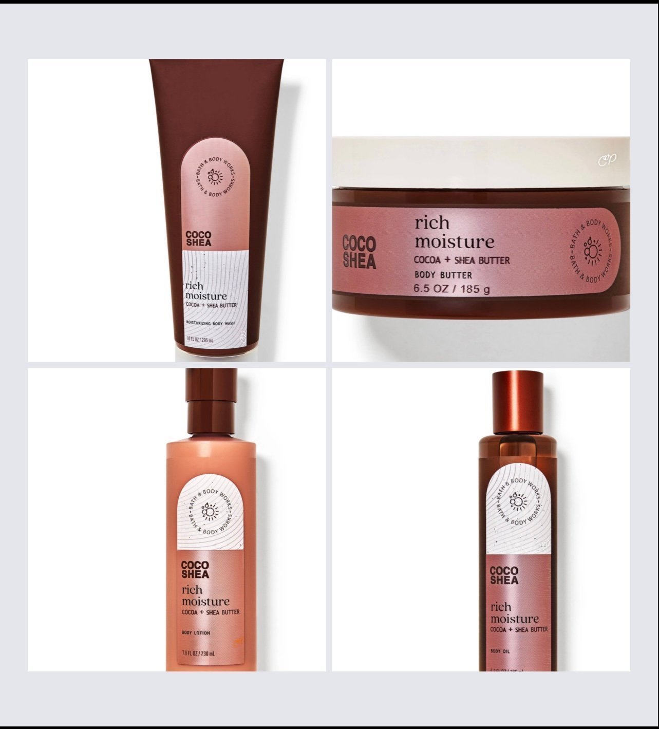 Bath & Body Works Coco Shea Rich Moisture 4 PC Collection