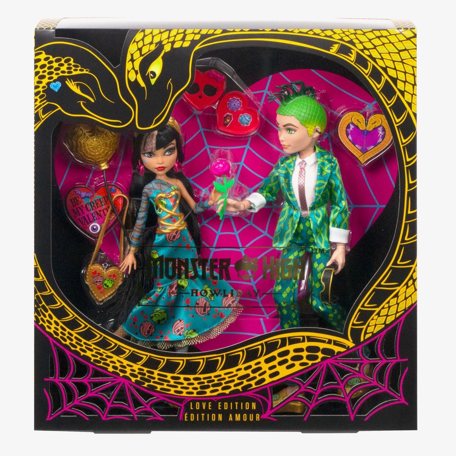 New in Box Monster High Cleo and Deuce Howliday Love Edition 2 Pack Dolls Set