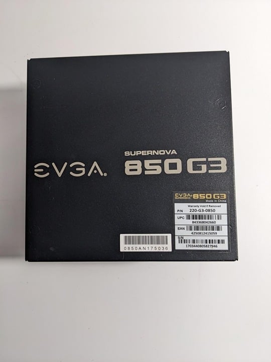 EVGA 850 G3 SUPERNOVA Power Supply. Used Good Condition. Starter cables included