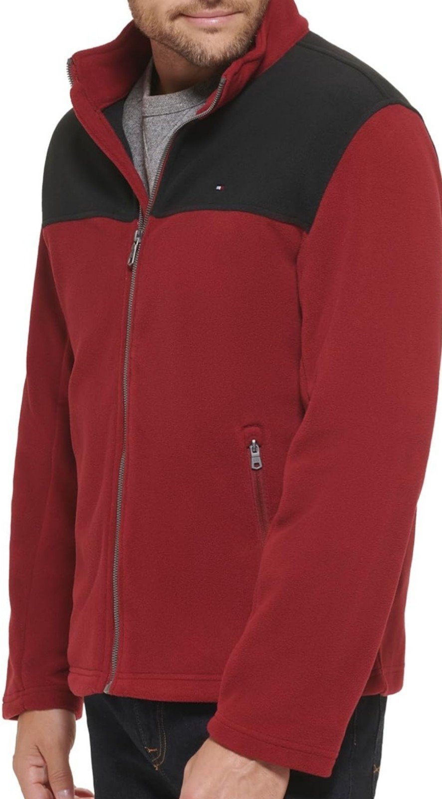 *NWT* Tommy Hilfiger Men's Classic Zip Front Polar Fleece Jacket Size XL